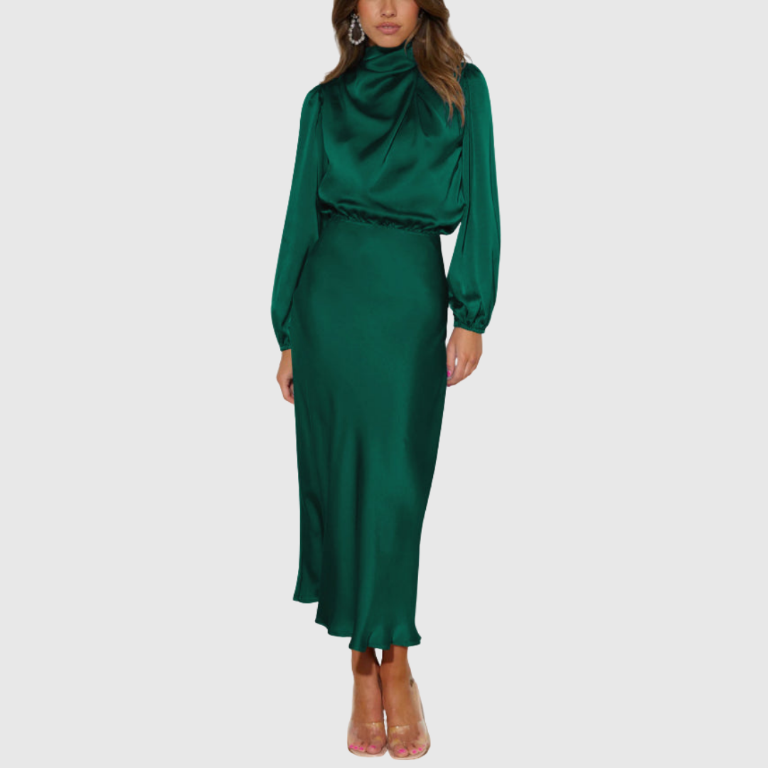 Maristella | Abito lungo di lusso in raso