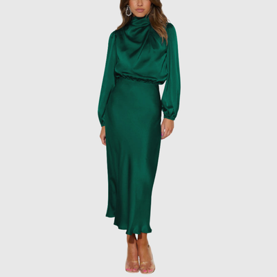 Maristella | Abito lungo di lusso in raso