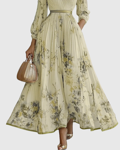 Rowella | Elegante abito lungo con pieghe