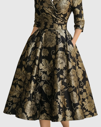 Morven | Abito midi floreale