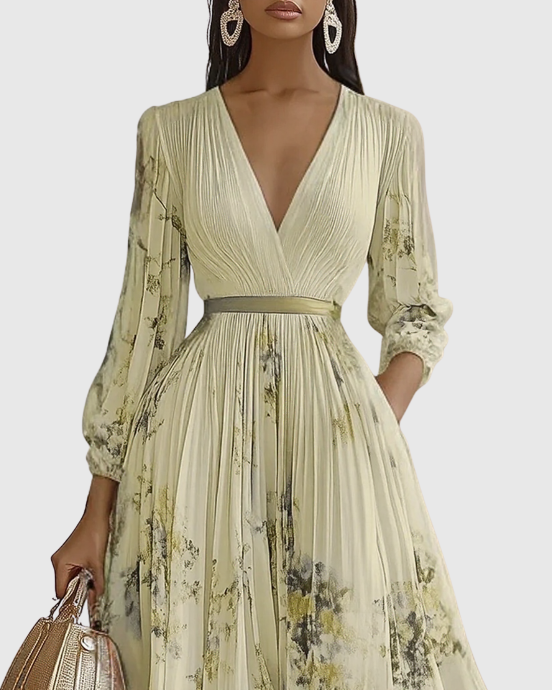 Rowella | Elegante abito lungo con pieghe