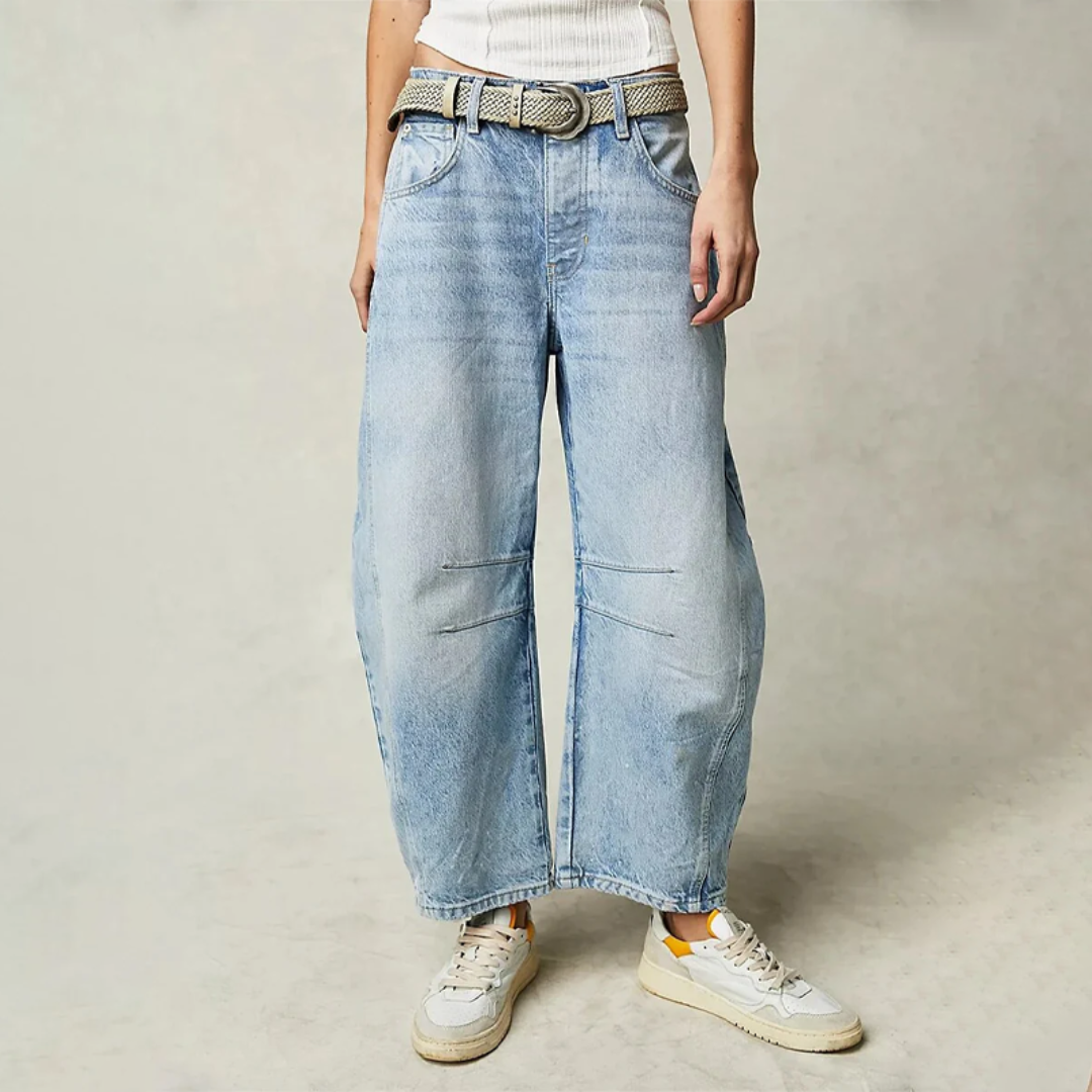Ellie™ - Jeans Comodi a Gamba Larga