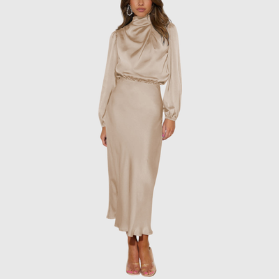 Maristella | Abito lungo di lusso in raso