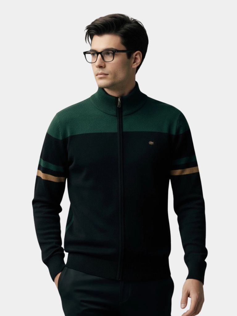 Cardigan Maglione con zip Collo alto Maglieria