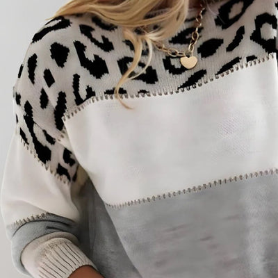 Laura | Maglione Casual con Design Leopardato