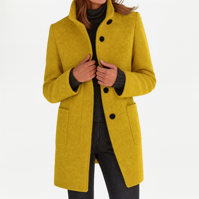 Amelia | Elegante e calda – cappotto da donna con collo alto