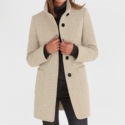 Amelia | Elegante e calda – cappotto da donna con collo alto