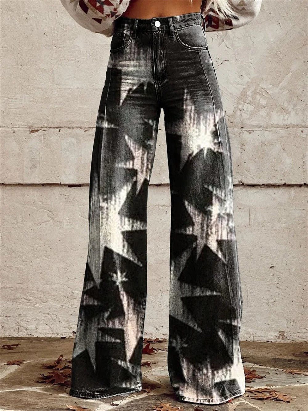 Mia™ - Pantaloni a Vita Alta a Gamba Larga