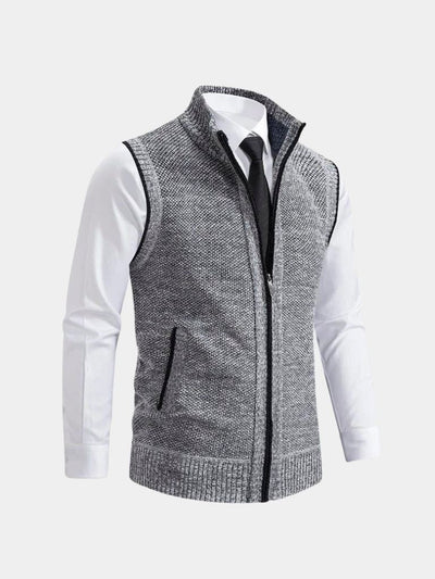 Elegante gilet con zip integrale