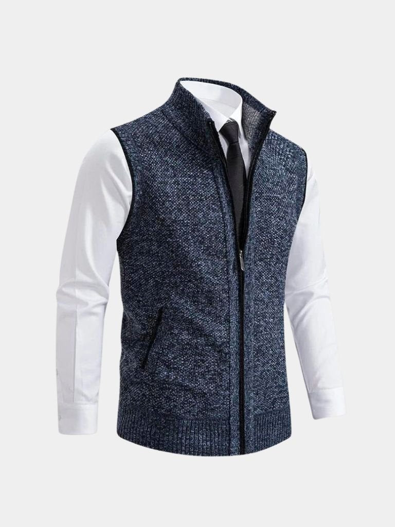 Elegante gilet con zip integrale