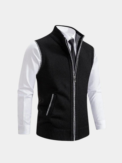 Elegante gilet con zip integrale