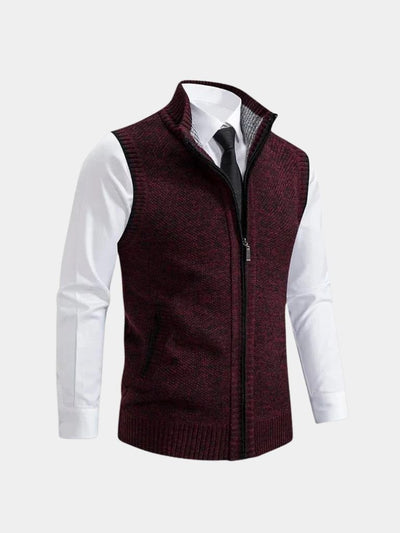 Elegante gilet con zip integrale