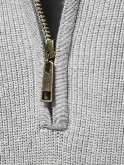 Elegante maglione con zip a un quarto