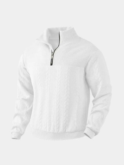 Maglione Henley con zip a un quarto Essential