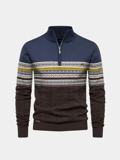 Maglione pullover in maglia con mezza zip
