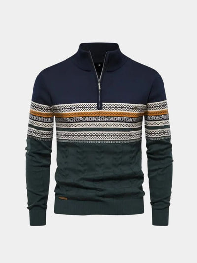 Maglione pullover in maglia con mezza zip