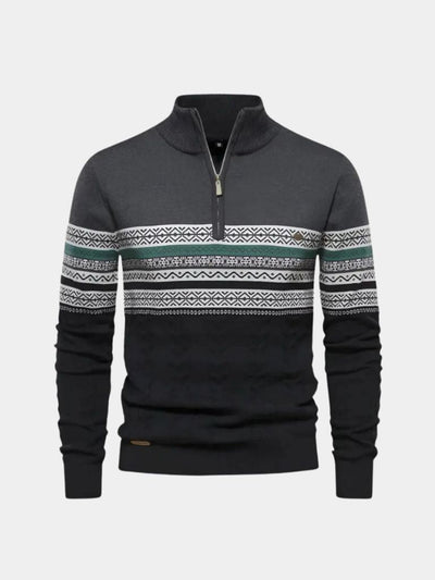 Maglione pullover in maglia con mezza zip