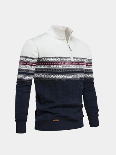 Maglione pullover in maglia con mezza zip